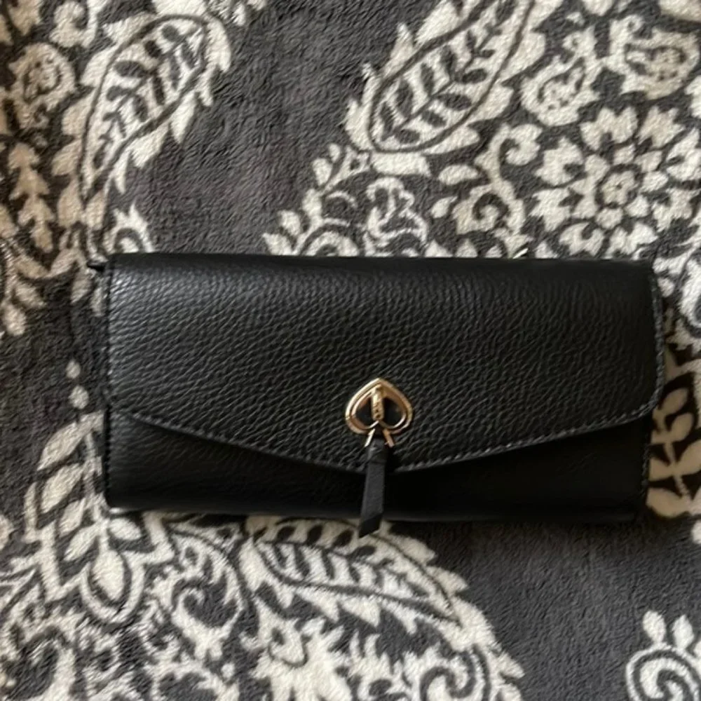 Kate Spade Marti Large Slim Flap Wallet Black